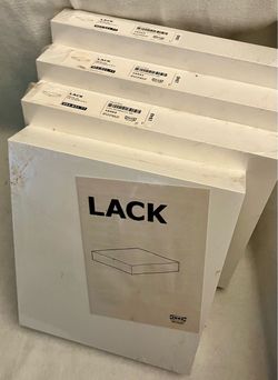 4x White Wall Shelf - Floating IKEA “LACK” series