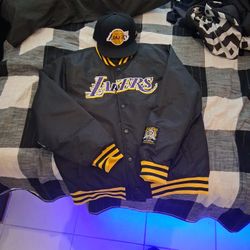Nba Lakers Jacket And Hat Brand New