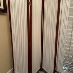 5’10” tall Wood & Fabric Room Divider
