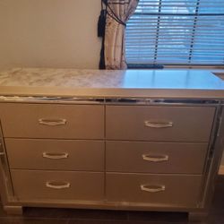 Dresser With LED Light Mirror 