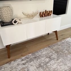 Cb2 Alba White Credenza Small 