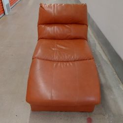 Orange Faux Leather Chaise Lounger. 