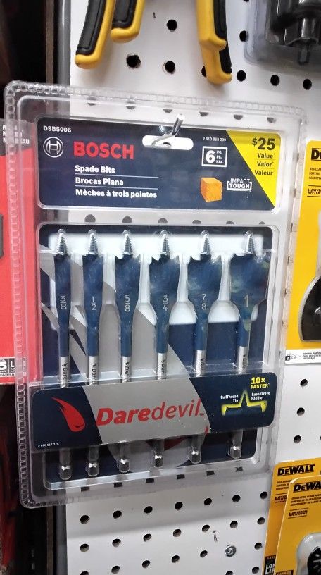 BOSCH SPADE BITS 6 PC.