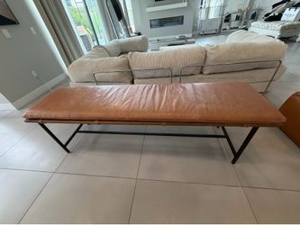 Beautiful bench with matching pillows &  foot stool