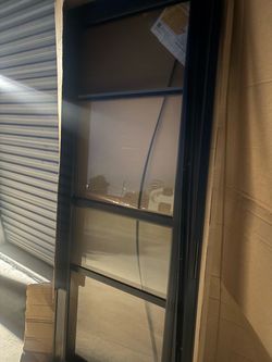 Storm door 32 x80 black
