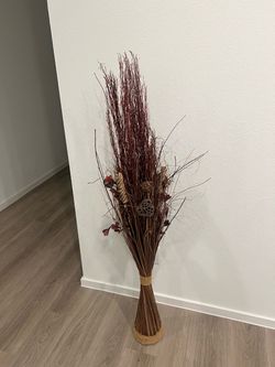 Dried Floral Arrangement with Woven Base