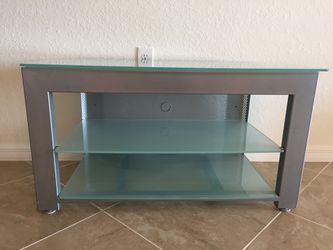 Contemporary Glacier Glass Console Table