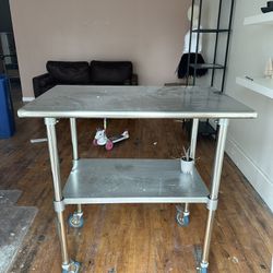 Stainless Steel Work Table With Wheels