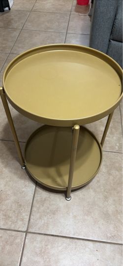 Gold side table