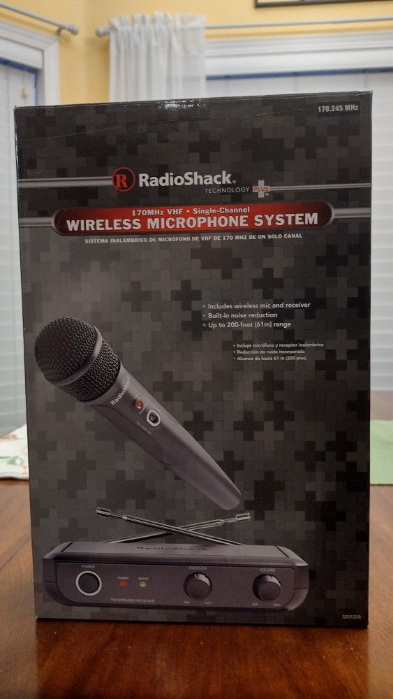 Radio Shack wireless microphone system and Shure BG1.0 microphone. Both like new only used once