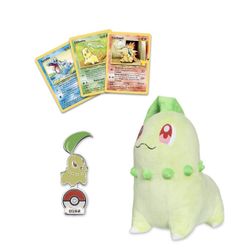 Pokemon TCG Chikorita Plush Pokemon Center Exclusive 