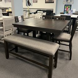6PC Counter Height Dining Table Set 