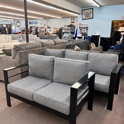 🚚Hot Deal🚚2pc Deep Seat Aluminum Patio Sofa And Loveseat $499, Delivery Available, Finance Available 