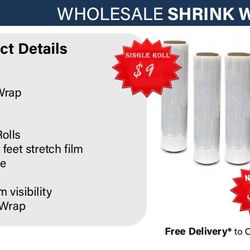 1500 FT Pallet Wrap, Shrink Wrap