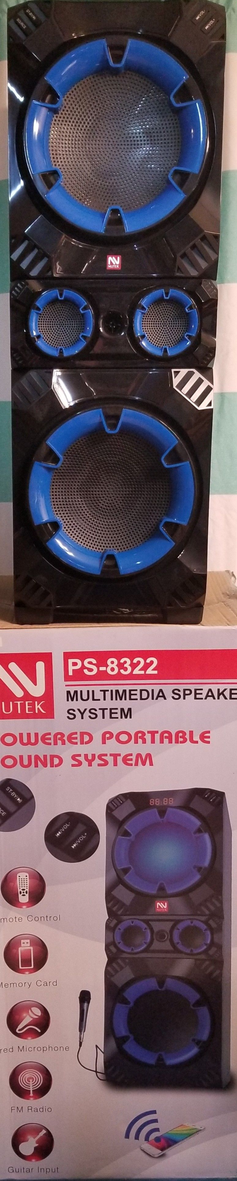 8 Inch New Bluetooth Speaker SD CardSlot USB PortFM RadioMicrophone Included For Karaoke ( Bosina ) Bz3