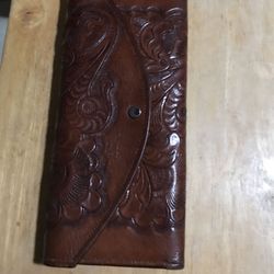 Leather  Clutch  Purse  .