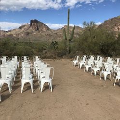 White Bistro Style Chairs X 50