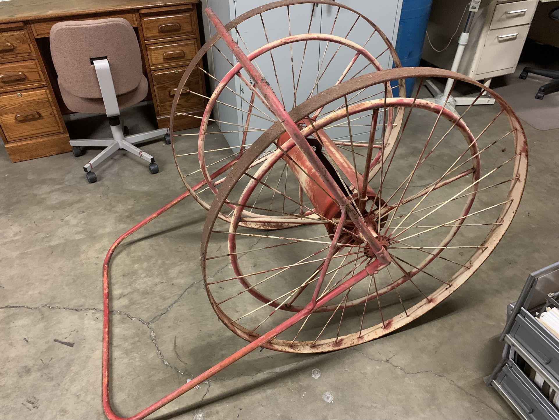 Antique 1900 Fire Dept Hose Cart