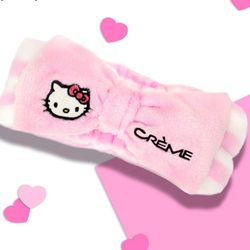 The Creme Shop Hello Kitty Perfect Pink Plush Spa Teddy Headyband Creme NWT