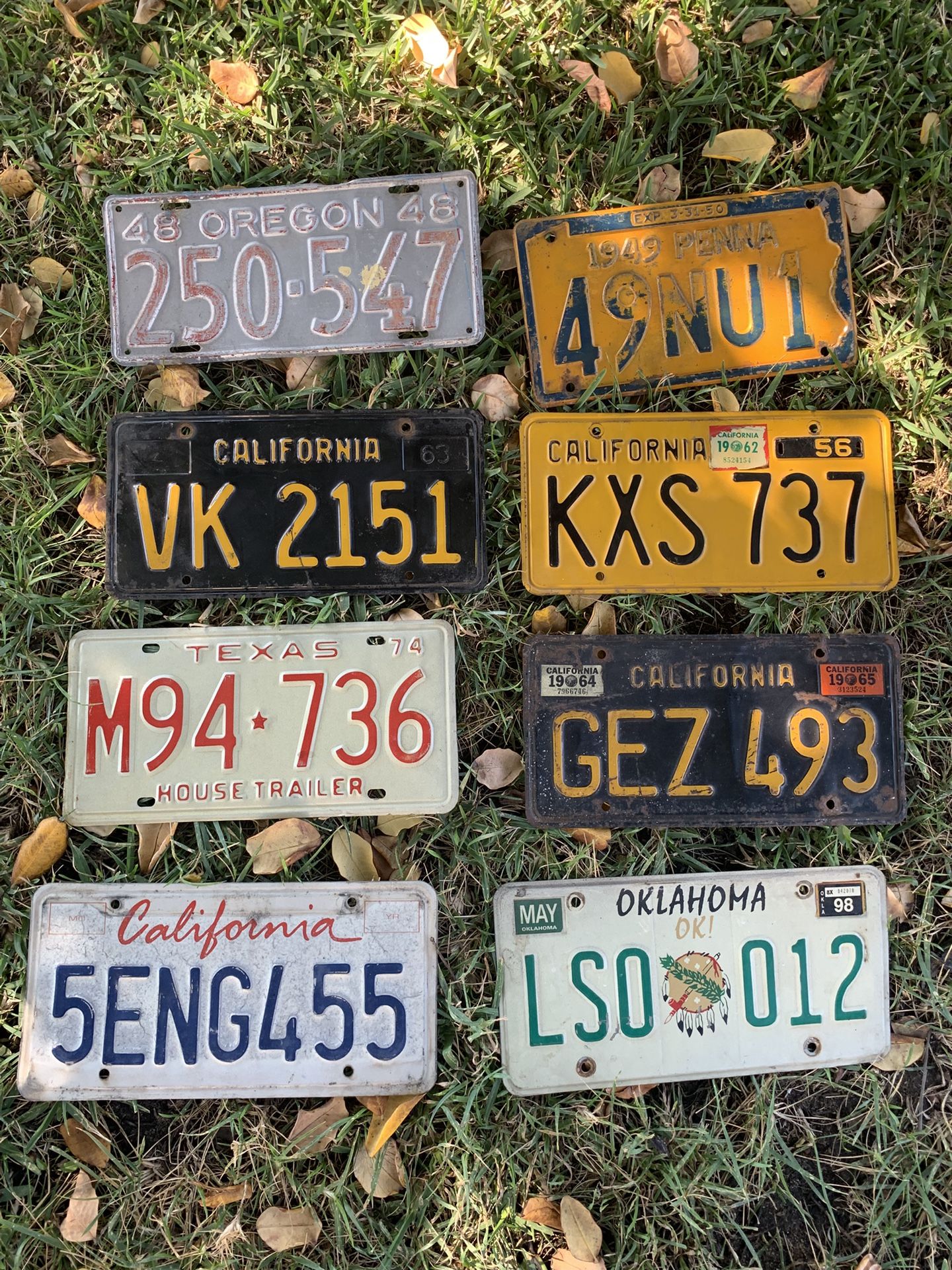 Vintage License Plates