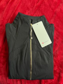 Lulu black jacket gold zipper size 6