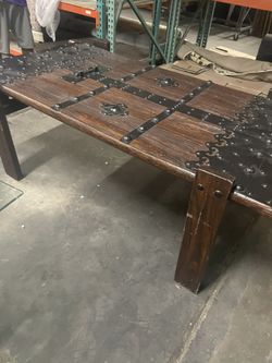 Antique Door As Dining Table