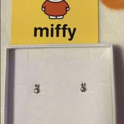 Sterling Silver Miffy Earrings Brand New