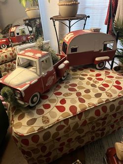 12 Really cool 18” metal vintage truck collection! So cool for game room or man cave!