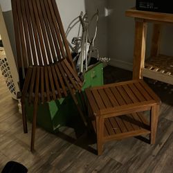 Teak Wood Table And  Chair 