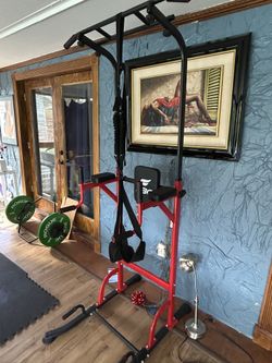 Pull Up, An And Push Up Machine With Strap