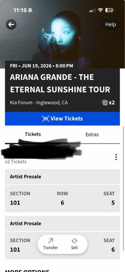 Ariana grande tour tickets