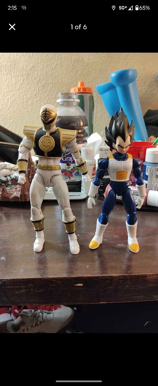 Bandai Namco legacy Mighty Morphing White Power Ranger And Vegeta
