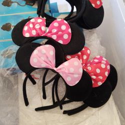 Headband Mouse Ears And Bow ~ 3 For $10