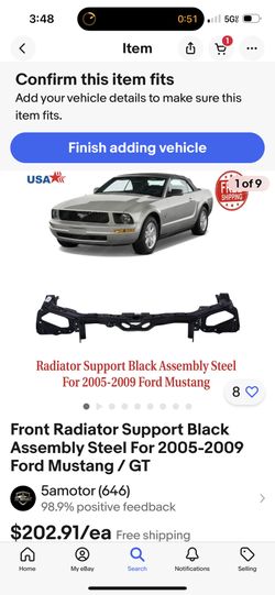 Mustang Parts/Mustang/Mustang Radiator Support