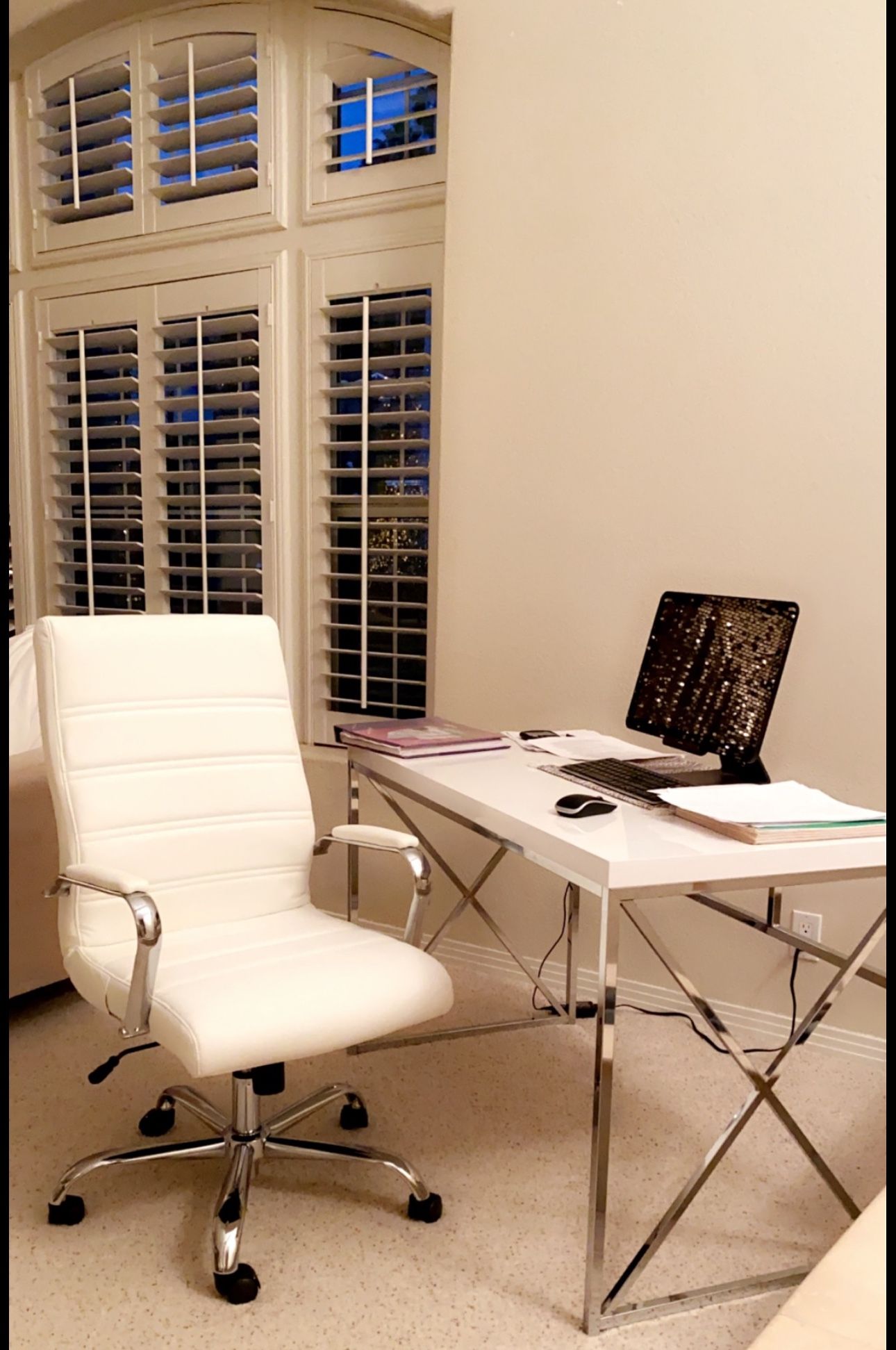 Glossy White Desk