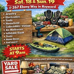Yard Sale 18th & 19th In Hayward