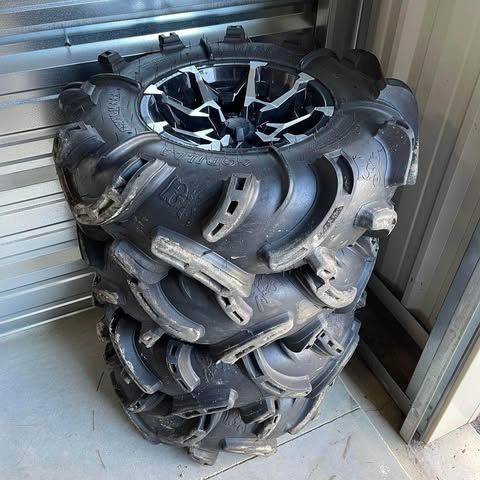 Gently Used CanAm Wheels & Gorilla Silverback ATV Tires