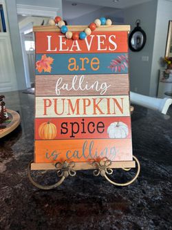 Sign on stand