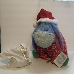 Disney Parks Eeyore Holiday Weighted Plush  15''  Christmas 2023 NWT