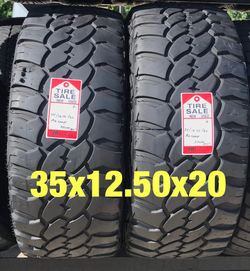 2 used tires 35x12.50x20 Pro Comp MT
