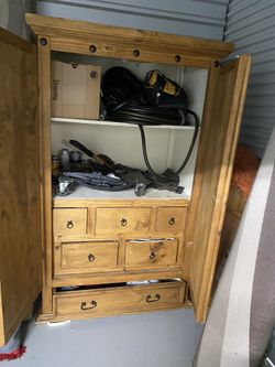 Wood Storage Cabinet