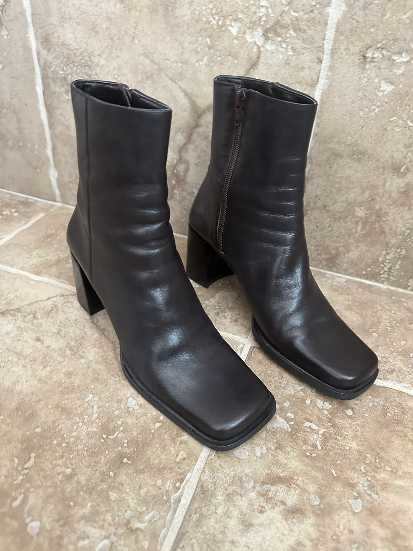 Nine West Women’s Dark Brown Leather Boots