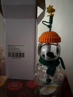 Starbucks Snoopy Glass Cup