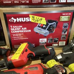 Husky 1 Gal. Portable Electric-Powered Silent Air Compressor