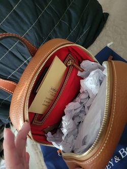 DOONEY AND BURKE SMALL RONNIE BACKPACK-CARAMEL COLOR Pebble Grain Ronnie Backpack – ILoveDooney main image 4