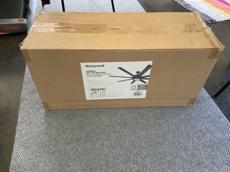 62" Honeywell Xerxes Indoor Contemporary Ceiling Fan with Remote, Matte Black