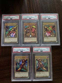 Exodia The Forbidden One Complete Set YGLD  PSA 9-9-9-8
