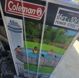 Brand New 16x10x48 swimming pool includes Filter pump and ladder.