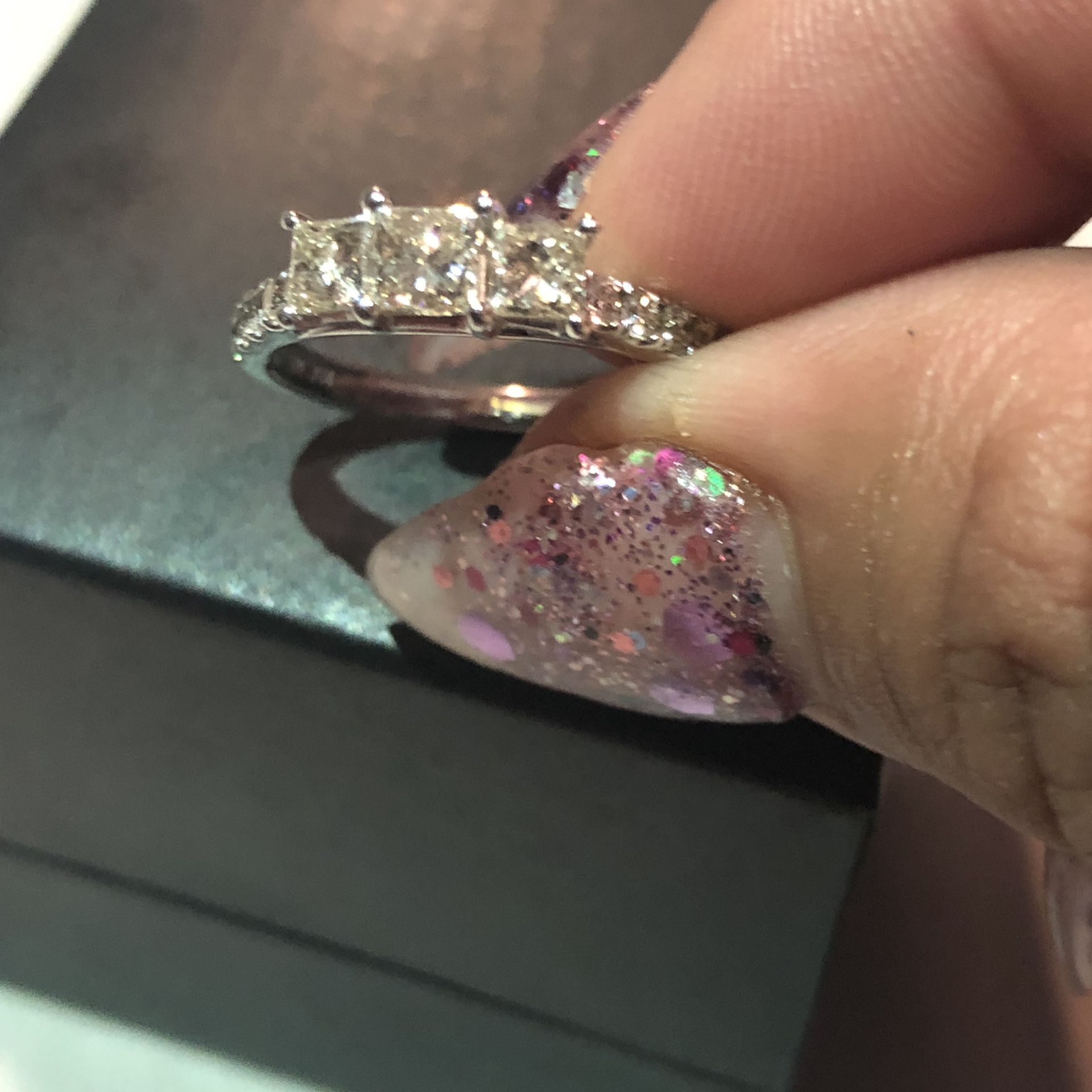 Zales Past Present Future Princess engagement ring
