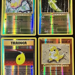 4 Pokemon Evolutions Reverse Holo Excellent Condition (selling as a set)